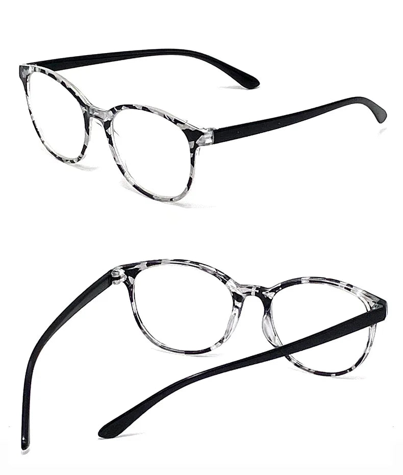 Retro Round Reading Glasses – Vintage Plastic Eyewear for Women, Presbyopia & Hyperopia +1.0 to +3.5