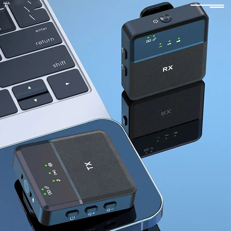 Multi-Function Wireless Microphone Receiver for iPhone, Android, and Live Gaming - Noise Reduction, Radio Recording Mic