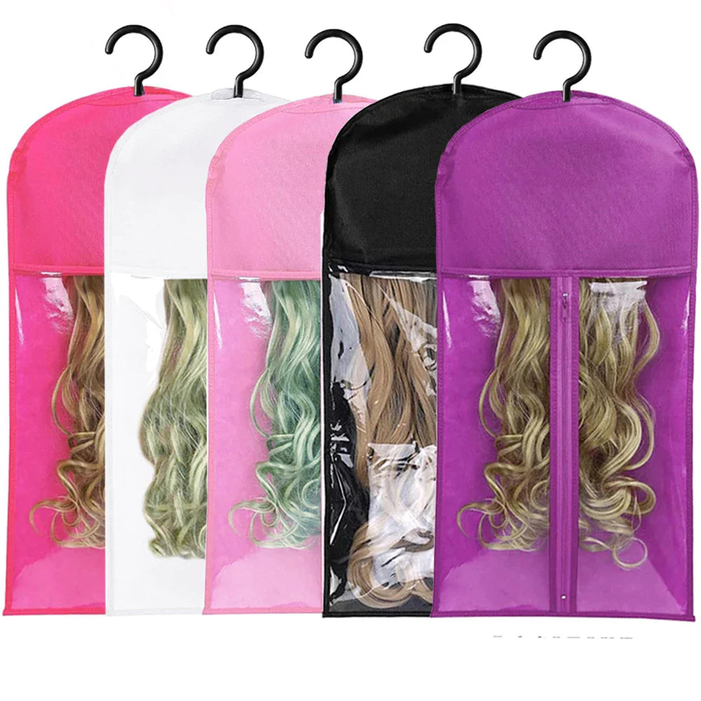 Extra Long Wig Storage Bag | Hair Extension Storage with Hanger for Wigs, Hairpieces & Extensions