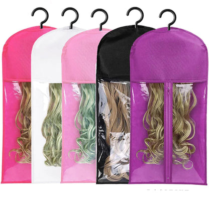 Extra Long Wig Storage Bag | Hair Extension Storage with Hanger for Wigs, Hairpieces & Extensions