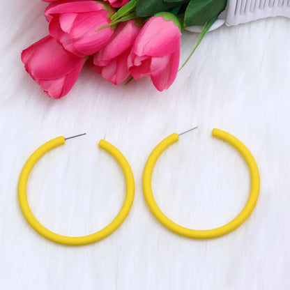 Women’s Funny Acrylic Circular Earrings – Round Ear Jewelry, Popular Fashion Accessory Gift
