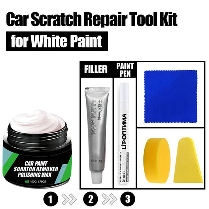Car Scratch Remover Kit — Auto Swirl & Scratch Repair Polishing Compound with Anti-Scratch Wax