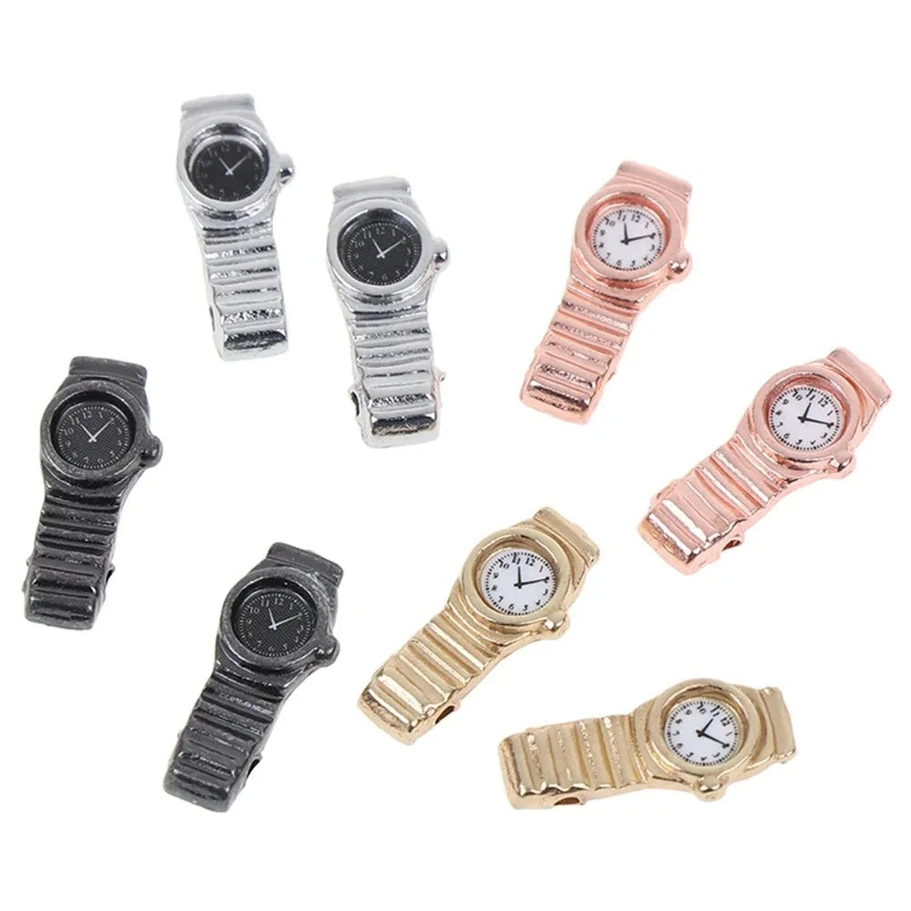 1:12 Dollhouse Miniature Wrist Watch – Pretend Play Home Decor Accessory Toy for Dolls