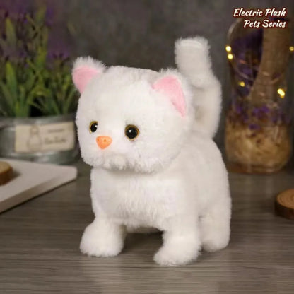 Simulated Robot Kitten Plush Toy - Interactive Walking & Wagging Electric Pet for Kids