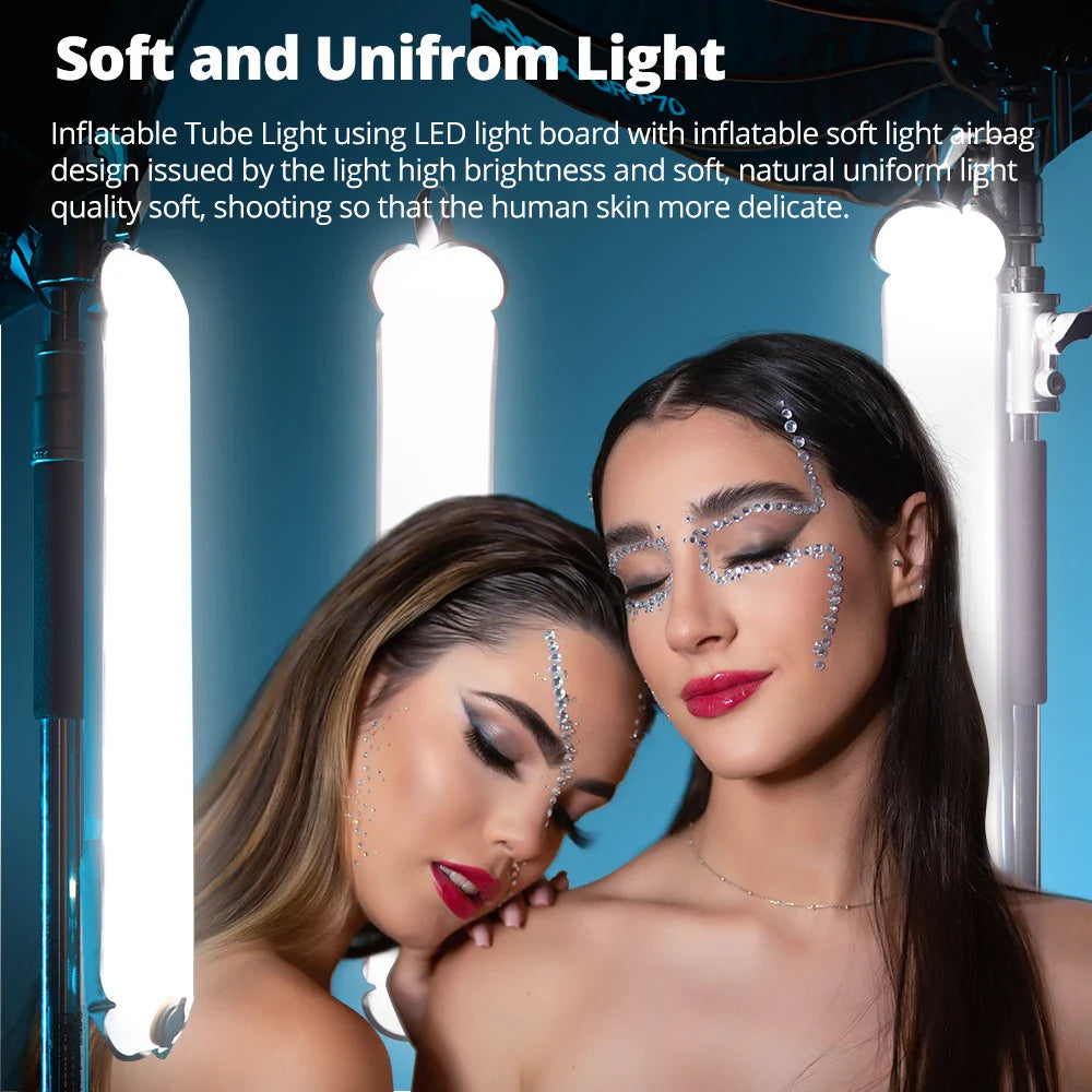 Ambitful GC12 Gold Crow Flexible Photography Lighting - 2700K-6500K Portable LED Soft Light, Inflatable Air Light