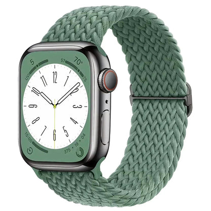 Braided Solo Loop Apple Watch Ultra Band – Elastic Nylon Sport Bracelet for iWatch SE, Series 3–9 (38mm–49mm) Strap