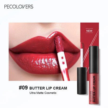 Butter Silky Hydrating Lip Gloss – Long-Lasting Liquid Lipstick in Pink & Red Tones