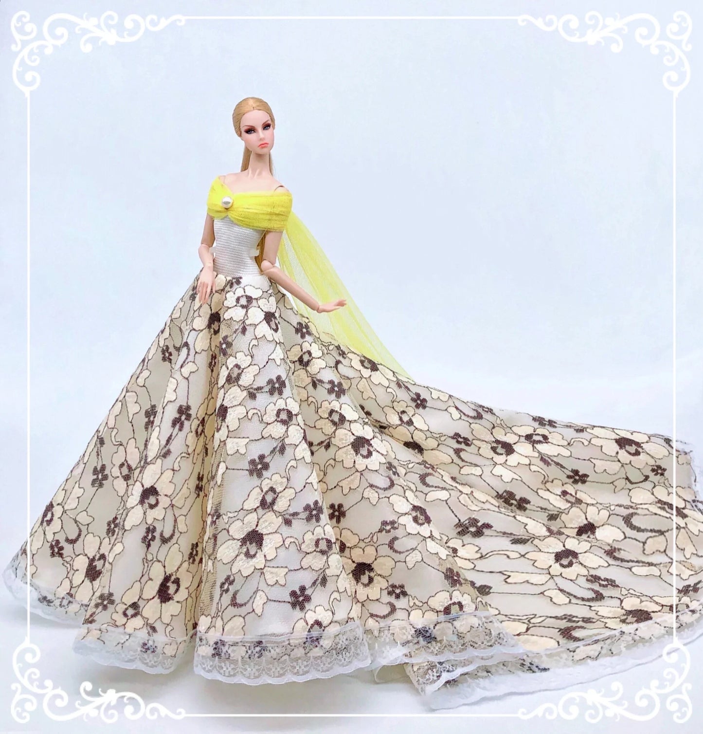 Barbie Doll Wedding Dress – Elegant Outfit for 11.5" & 12" Dolls