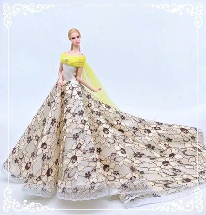 Barbie Doll Wedding Dress – Elegant Outfit for 11.5" & 12" Dolls