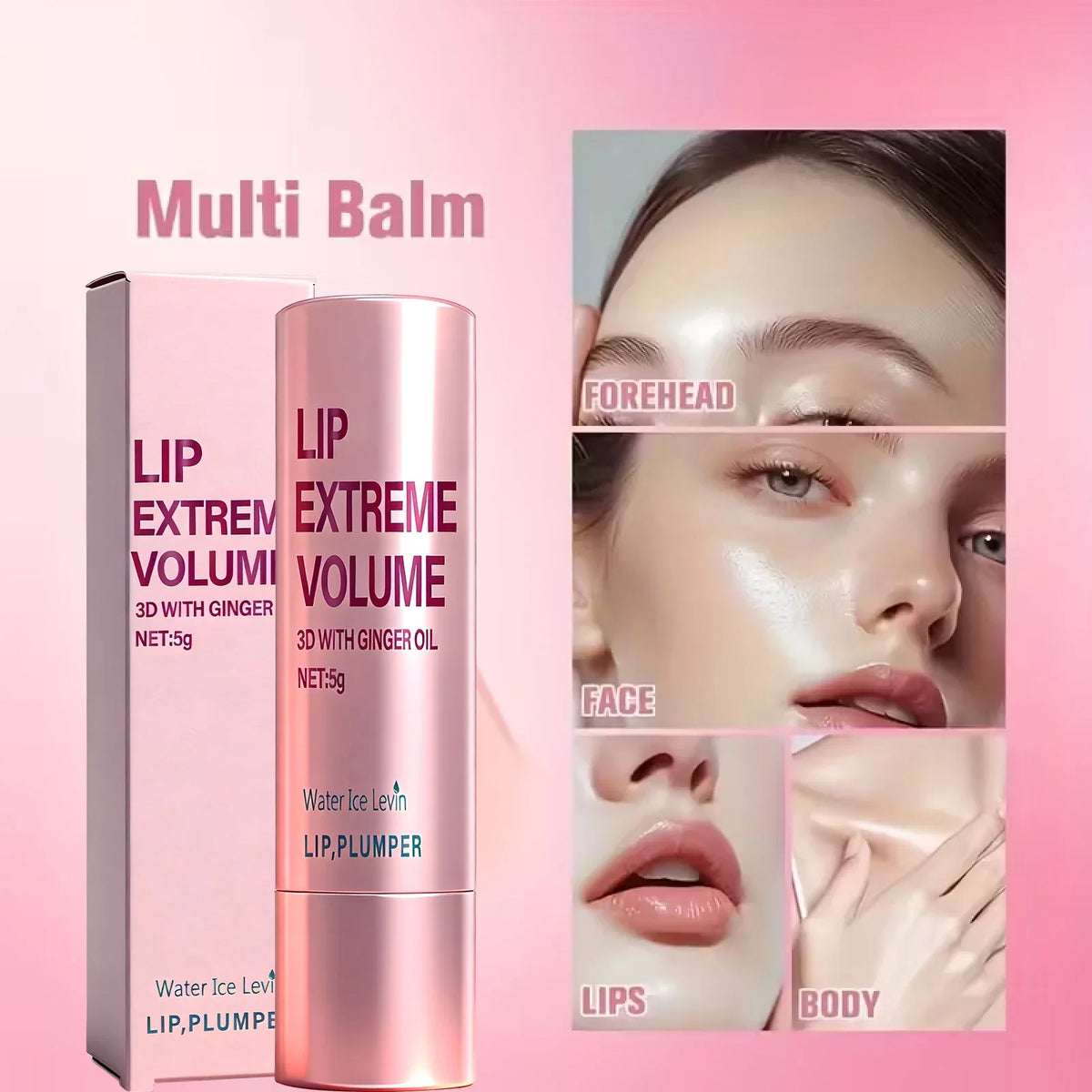 Plumping Lip Gloss Serum 5g with Ginger Oil – Moisturizing Non-Sticky Lip Care for Smooth, Soft & Voluminous Lips Enhancer