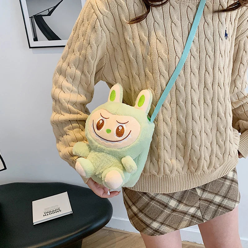 Fashion Cute Plush Doll Crossbody Bag — Multifunctional Phone Pouch & Toy, Versatile Birthday Gift for Girls