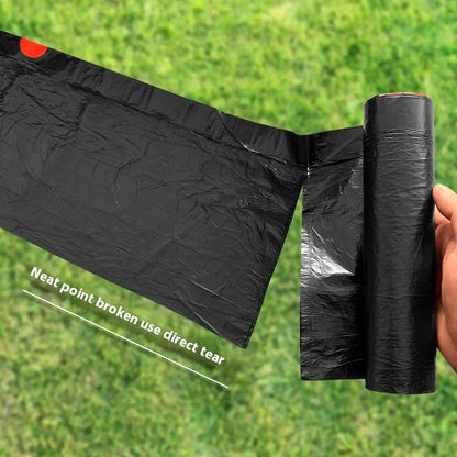 60/100L Large Kitchen Garbage Bags – 1 Roll (15 PCS) Thick Black Disposable Waste Bags with Drawstring Handles