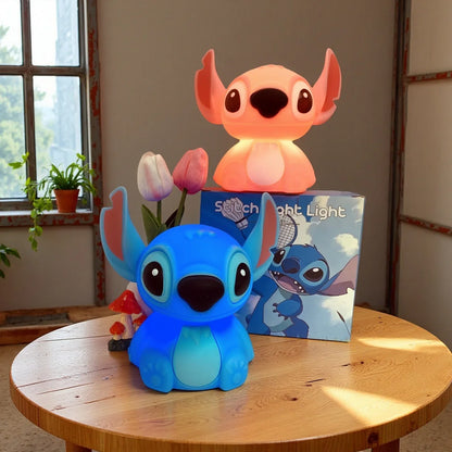 Kawaii Stitch USB Touch Night Light — Soft Glow Bedside Lamp, Room Decor & Birthday Gift for Students