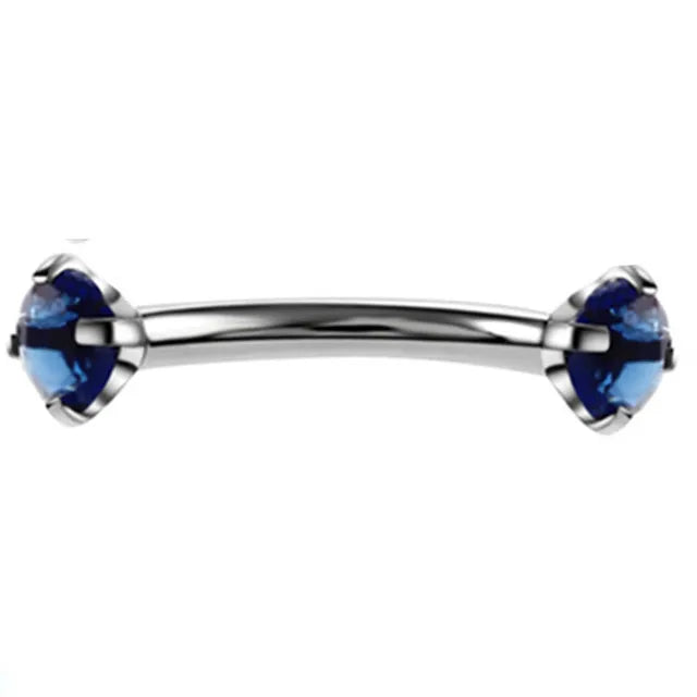 Crystal Curved Barbell Piercing Earrings – Daith, Helix, Tragus & Cartilage Body Jewelry Stud Ring