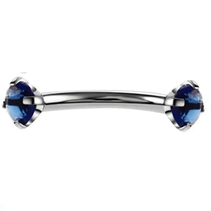 Crystal Curved Barbell Piercing Earrings – Daith, Helix, Tragus & Cartilage Body Jewelry Stud Ring