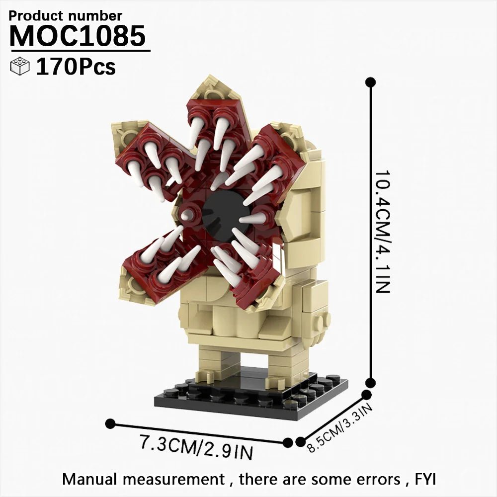 MOOXI Monster Demodog Stranger Things Figure Brickheadz Building Blocks Set – MOC Toy Gift