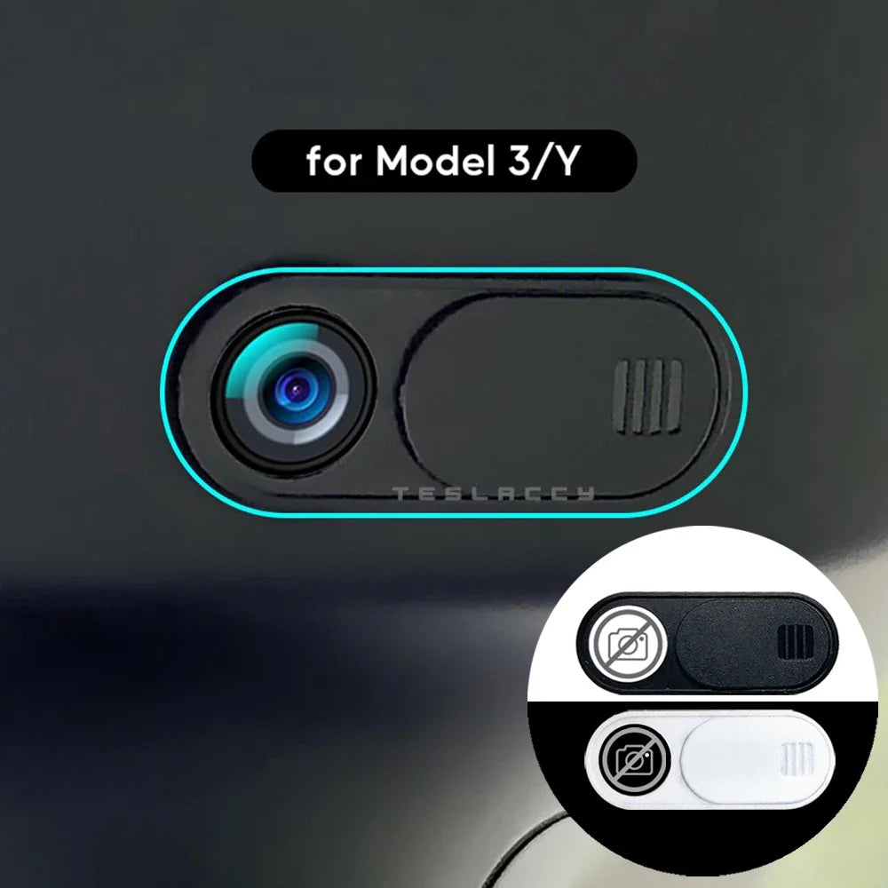 Webcam Privacy Cover - Sliding Camera Blocker for Tesla Model Y, Model 3, Cybertruck, Laptops, Tablets & iPad Devices