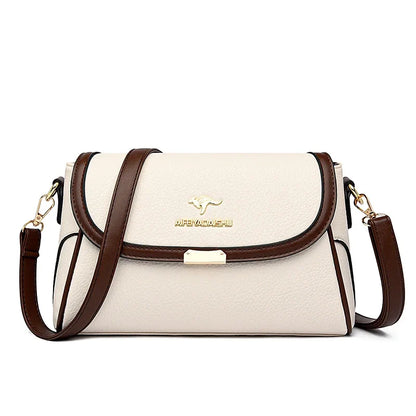 2024 Women’s Small Leather Shoulder Bag – High-Quality Solid Color Designer Crossbody Messenger Bag