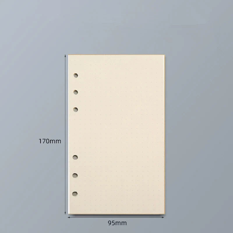 45 Sheets A5 A6 A7 Loose Leaf Notebook Refill – Spiral Binder Pages, Lined, Blank & Grid Craft Paper Stationery
