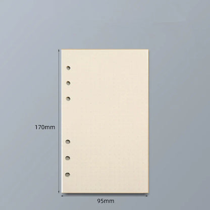 45 Sheets A5 A6 A7 Loose Leaf Notebook Refill – Spiral Binder Pages, Lined, Blank & Grid Craft Paper Stationery