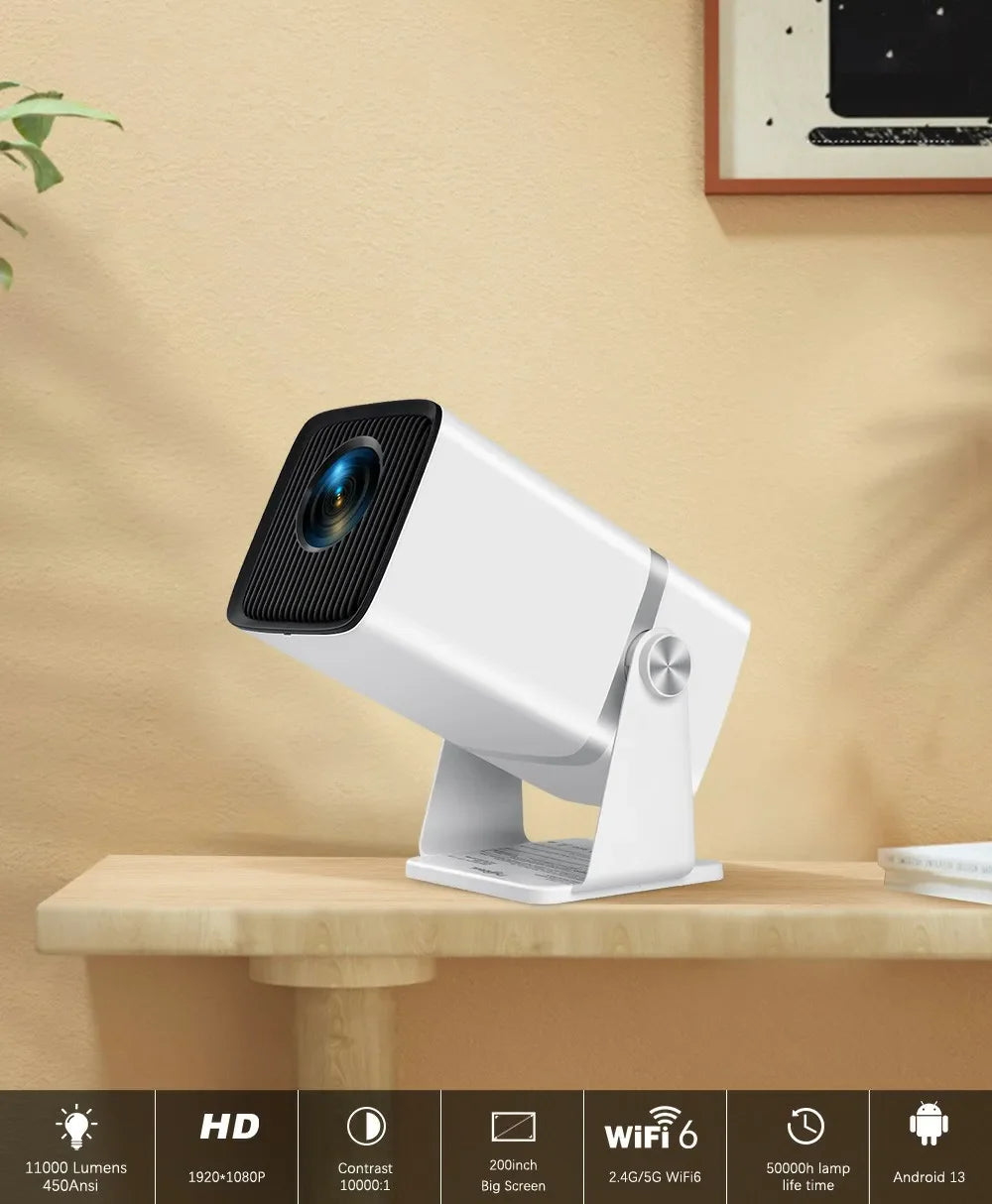 ThundeaL TD80W 4K Full HD Projector - Android WiFi 3D Home Theater, Portable Beam for Movies & Meetings (PK HY320)