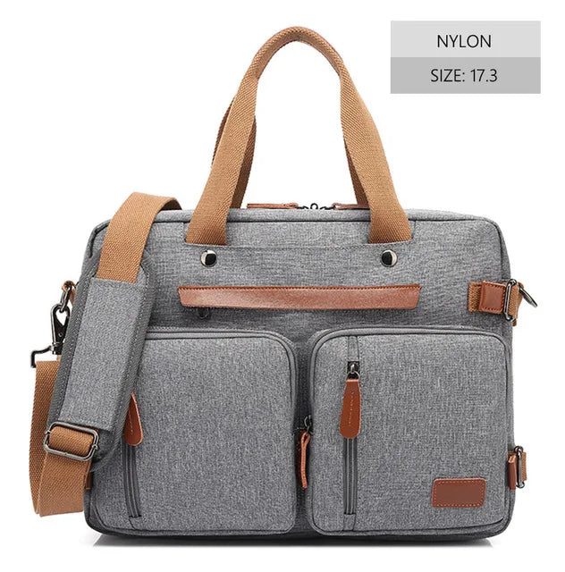 Convertible Laptop Backpack - 15.6/17.3 Inch Waterproof Nylon Travel & Business School Bag