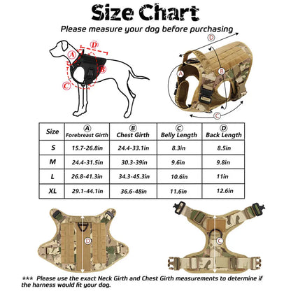 Large Dog Harness & Leash Set — Training & Walking Vest for German Shepherd, Malinois