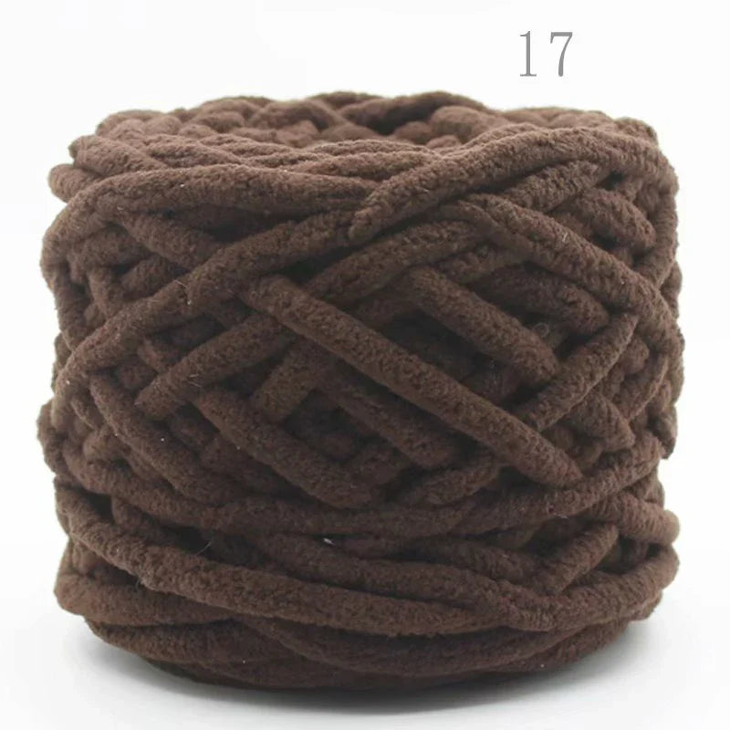 3PCS 300g Soft Chenille Knitting Yarn – Thick Ice Strip Cotton Wool Yarn for DIY Handmade Blankets, Scarves & Craft Projects