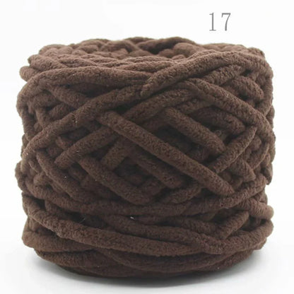 3PCS 300g Soft Chenille Knitting Yarn – Thick Ice Strip Cotton Wool Yarn for DIY Handmade Blankets, Scarves & Craft Projects