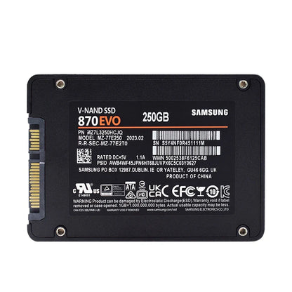 Samsung 870 EVO 2.5" SATA III SSD — 250GB, 500GB, 1TB & 2TB Internal Storage for Laptop & Desktop