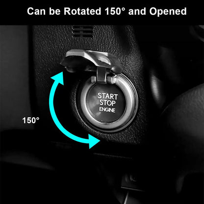 Skull Car Push Start Button Cover – Aluminum Alloy Carbon Fiber Anti-Scratch Engine Starter Protector