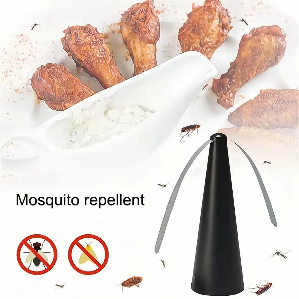 Outdoor Kitchen Fly Repellent Fan - Food Protector to Keep Flies and Bugs Away - Household Pest Repellent Table Fan for Food Safety