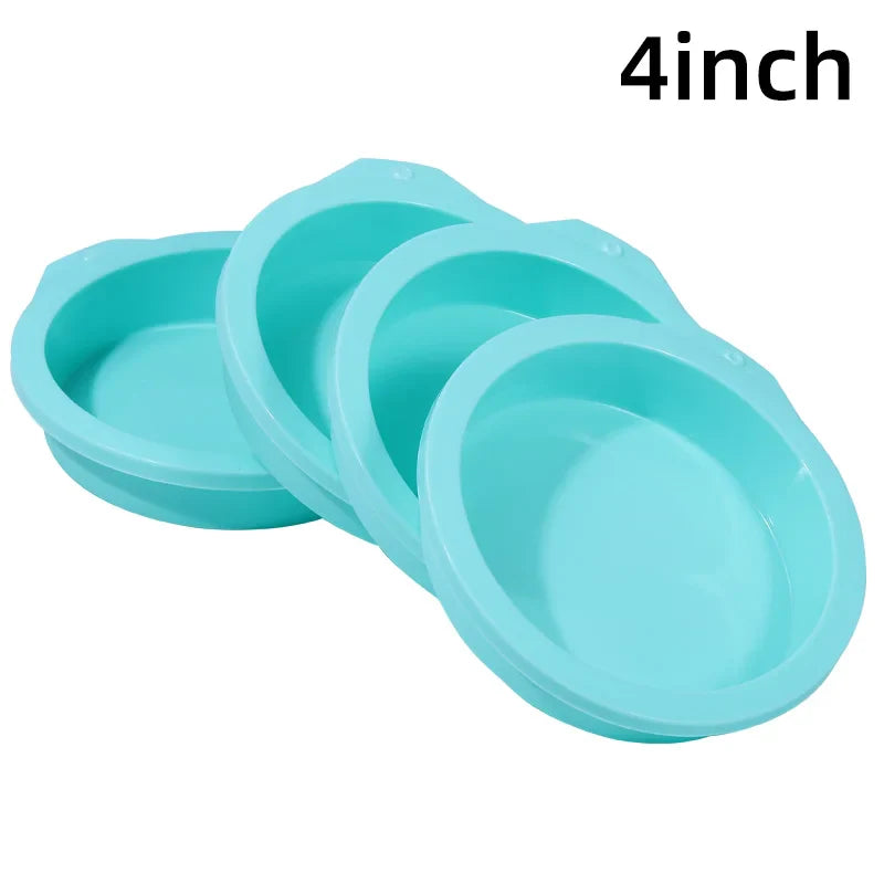 FAIS DU Silicone Cake Pan Set – 2-8pcs 4/6/8inch Round Molds for Rainbow Cake & Mousse Baking