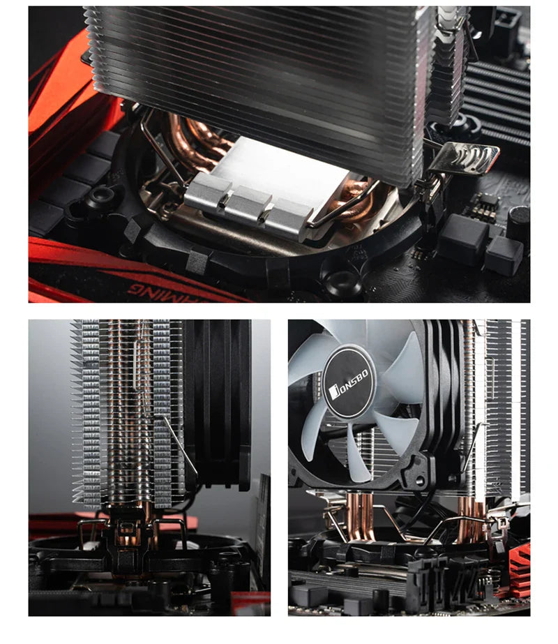 Jonsbo CR1200 RGB CPU Cooler — 2 Heat Pipe Tower with 9cm Colorful Fan for Intel LGA115X/775 & AMD AM4