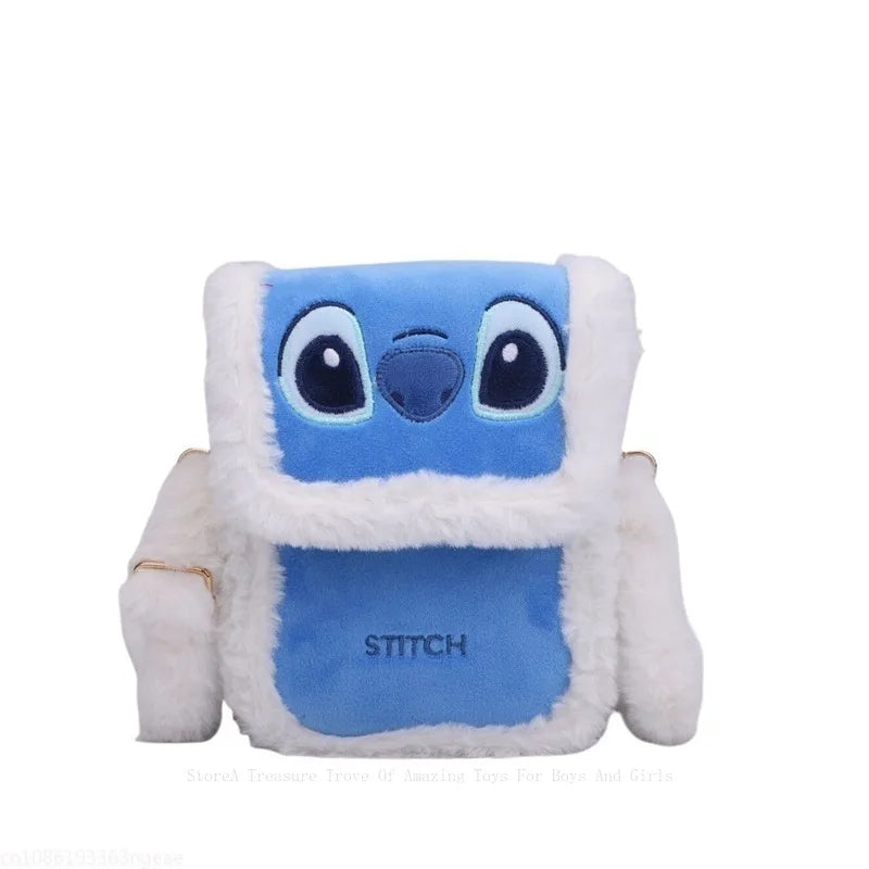 Lilo & Stitch Plush Backpack – Cute Cartoon Crossbody Phone Bag for Daily Use & Gifts