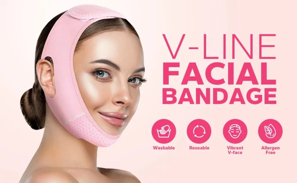 Women’s V-Line Face Slimming Band – Chin & Cheek Lift Face Lifting Bandage for Facial Massage & Skin Care