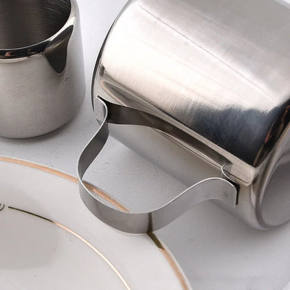 Stainless Steel Milk Pitcher - Non-Stick Latte Art Cream Frothing Jug for Coffee, Cappuccino & Barista Drinks