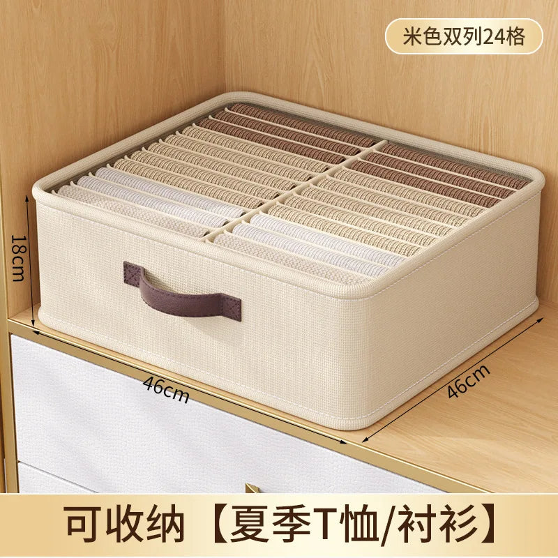 Foldable Wardrobe Storage Organizer Box – Thickened Drawer for Sweaters, T-Shirts & Pants with PP Board Closet Storage Solution