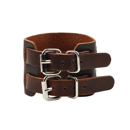 Punk Rock Hip Hop PU Leather Bracelet – Unisex Skull, Pentagram & Rivet Chain Bracelet, Trendy Party Jewelry Accessory