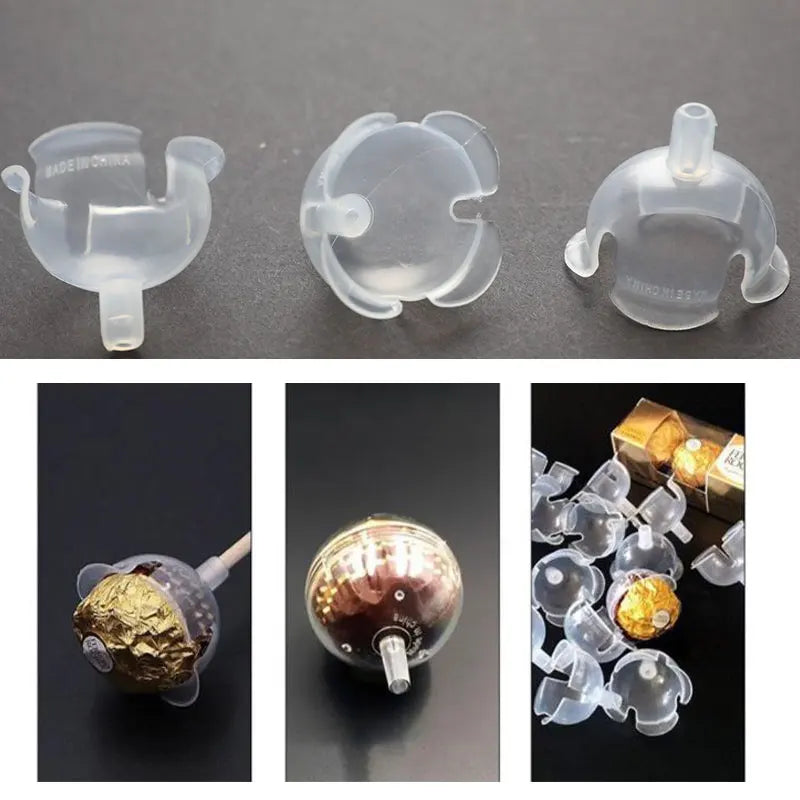 50pcs Chocolate Ball Holder Cases – Flower Candy Bouquet DIY Bases for Decorative Chocolates with Flowers