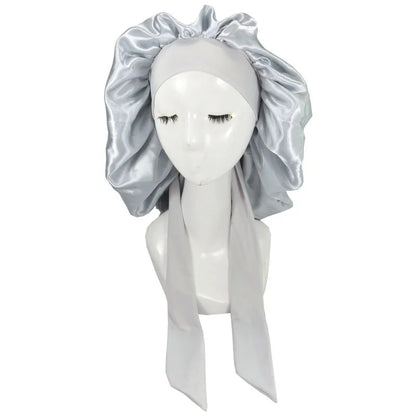 Unisex Satin Sleeping Hat - Solid Color Night Sleep Cap, Hair Care Bonnet, Nightcap for Women and  Men, Shower Turban