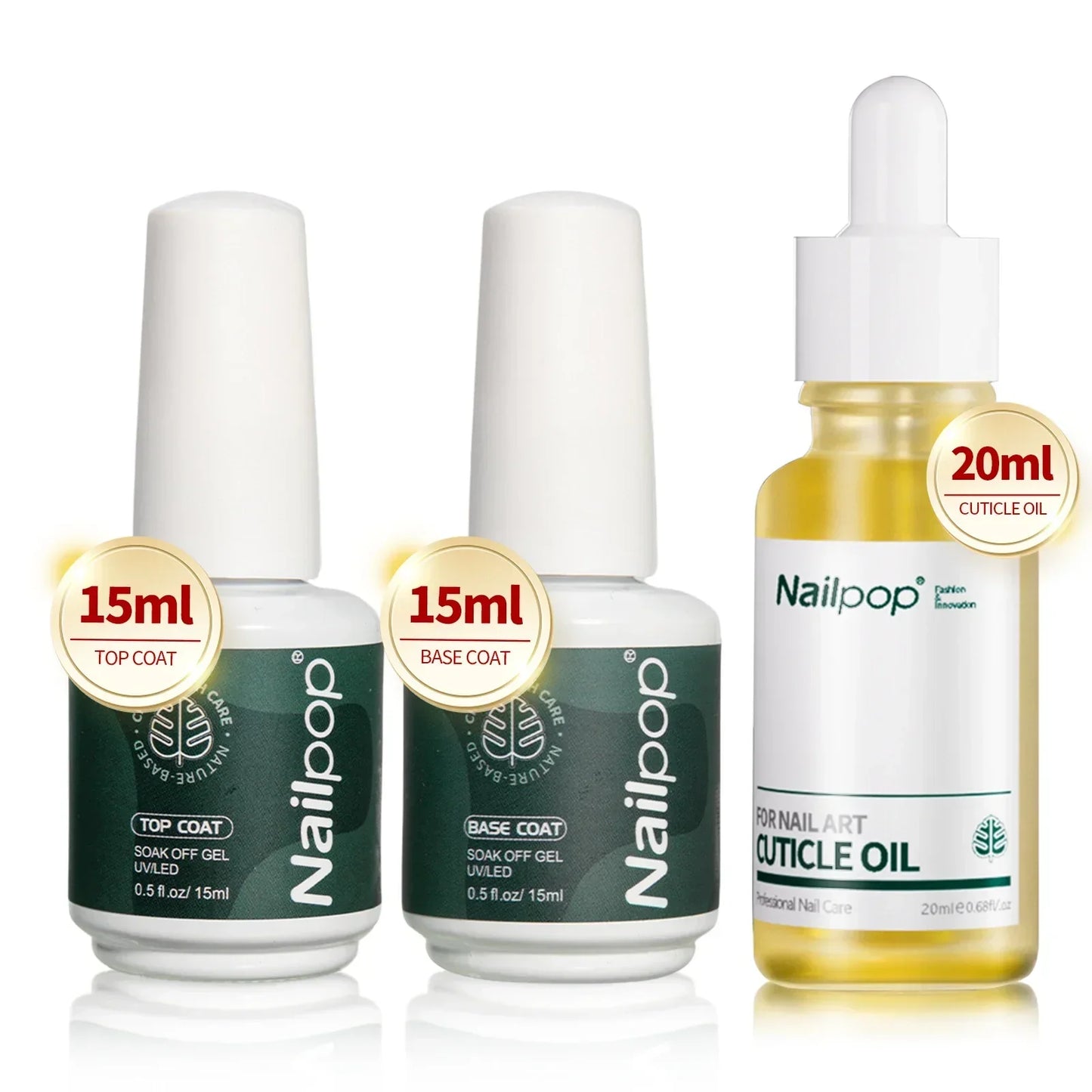 Nailpop Nail Dehydrator & Primer — Acid-Free Natural Nail Prep for Acrylic & UV Gel, Fast Dry Superior Bonding Set