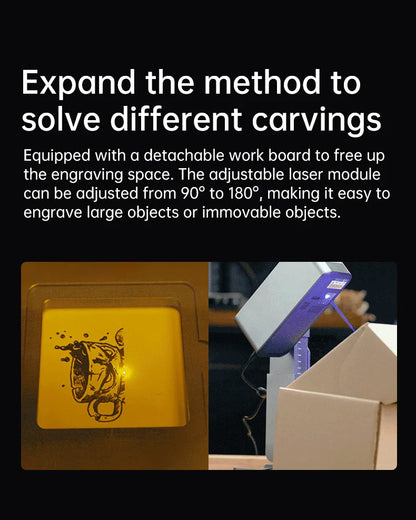 MR.CARVE C1 Portable Laser Engraver – Mobile APP Compatible for Windows & Mac, Engraves Wood, Plastic, Metal & More
