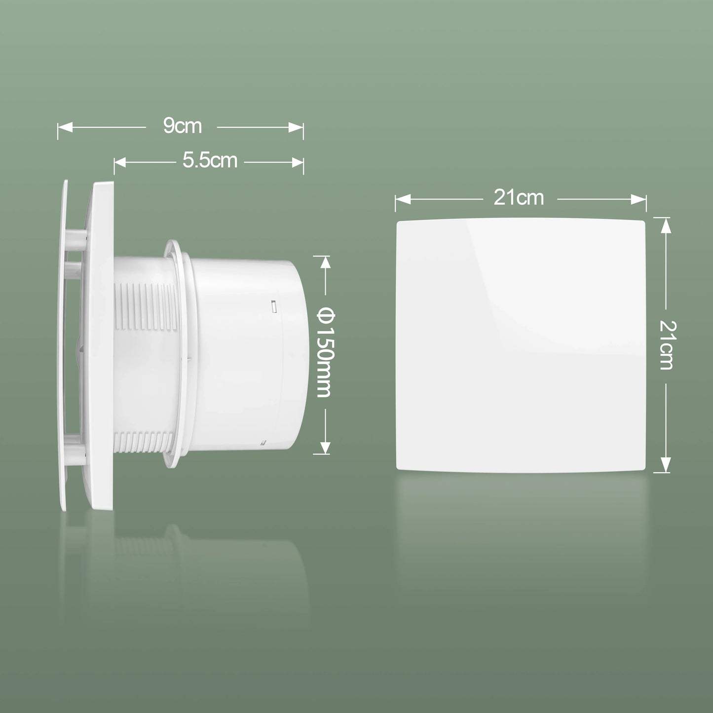 KCvents Exhaust Fan – Reversible Remote Control Ventilation for Bathroom, Kitchen & Home, ECO-Friendly 4/6in Wall Mount