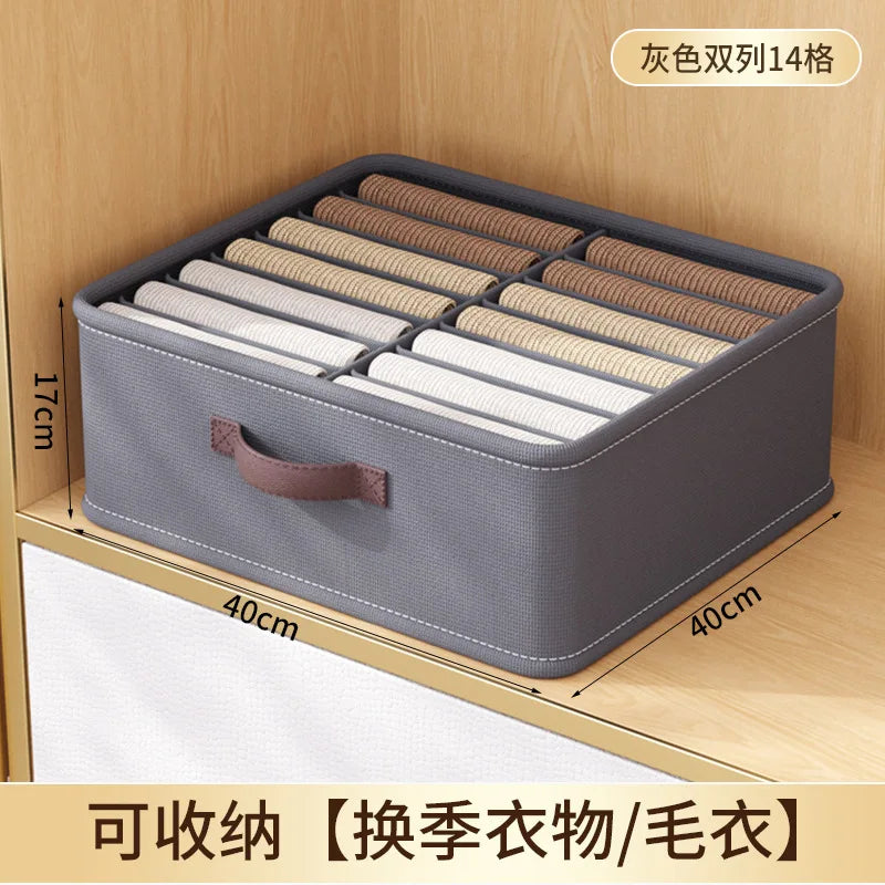 Foldable Wardrobe Storage Organizer Box – Thickened Drawer for Sweaters, T-Shirts & Pants with PP Board Closet Storage Solution