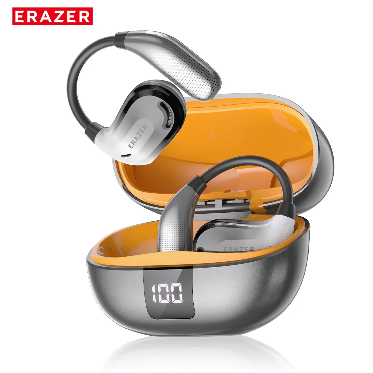 ERAZER XT66PRO Bluetooth Earphones – ASMR Wireless Headset with AI Translator, DIY App Control, 13-Hour Battery & Display