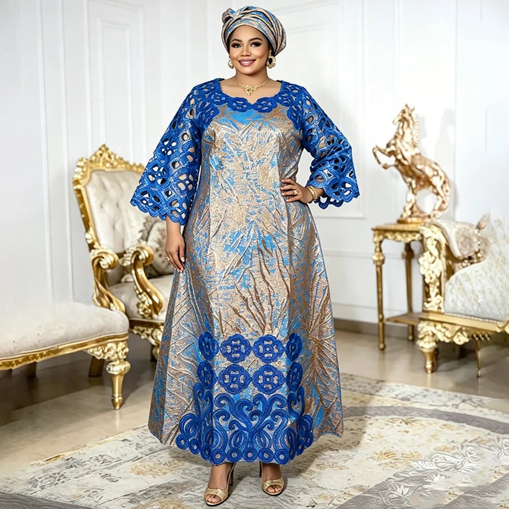 African Women's Traditional Dresses - Dashiki Ankara Bazin Gown Abaya Muslim Kaftan Maxi Long Dress 2026