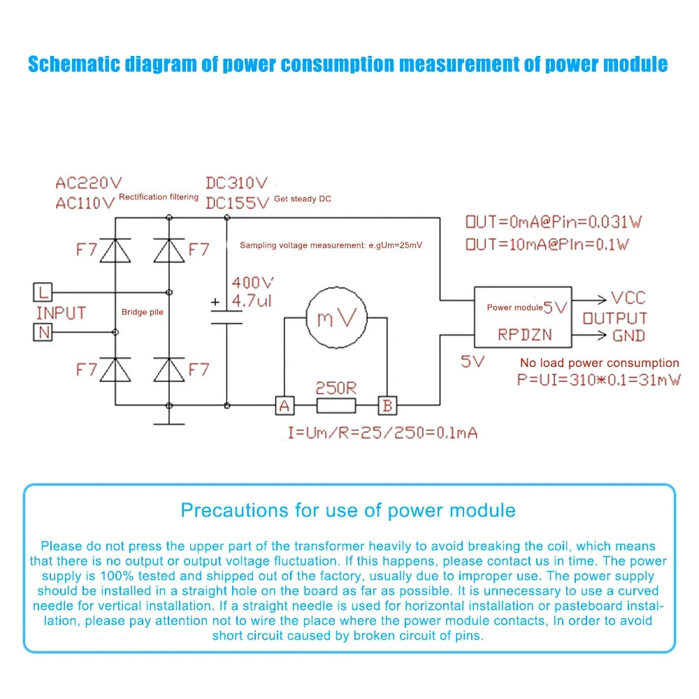 AC-DC 5V Power Supply Module - 220V AC to 5V DC Buck Converter 5W/10W Step Down Transformer
