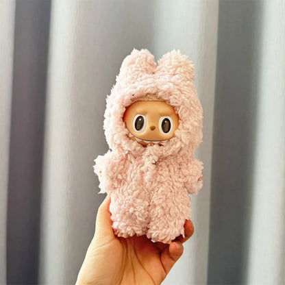17cm Mini Plush Doll Clothes — Kpop EXO Labubu Idol V1 & V2 Bee, Dinosaur & Shark Costume Outfit Set, Doll Accessories Gift