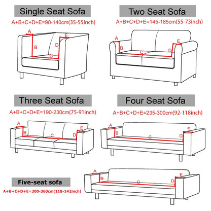 Jacquard Thick Stretch Sofa Cover – Elastic Slipcover for Armchair, L-Shaped & 1–5 Seater Couch Living Room Protector